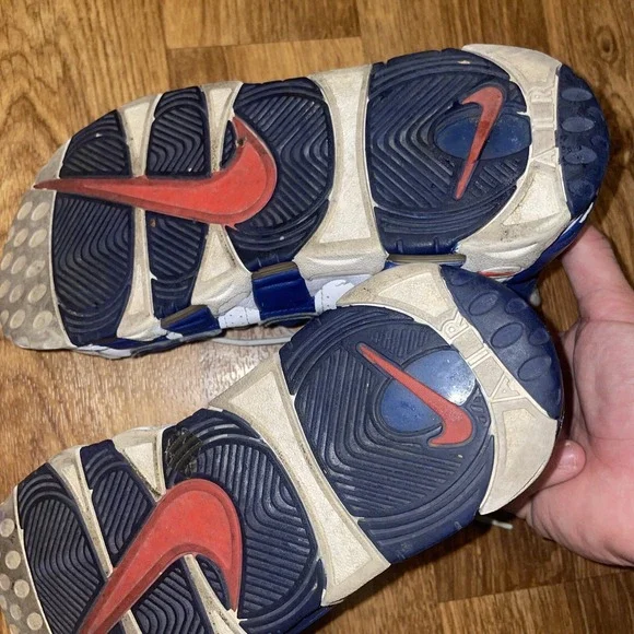 Nike Air More Uptempo Knicks 33 Blue White Orange Men's Size 8 Shoes 921948-101